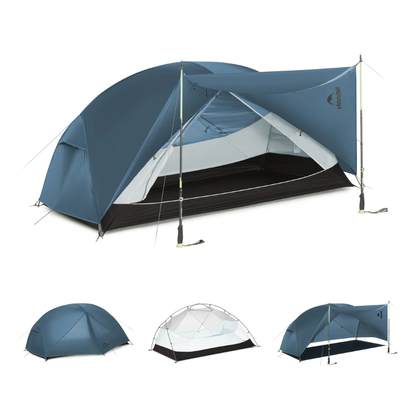 Naturehike stan Mongar 2 série BASE 210T 2500g - modrý